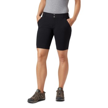 Columbia Saturday Trail Long, Pantalones Cortos Negros Para Mujer | 406291-QCP